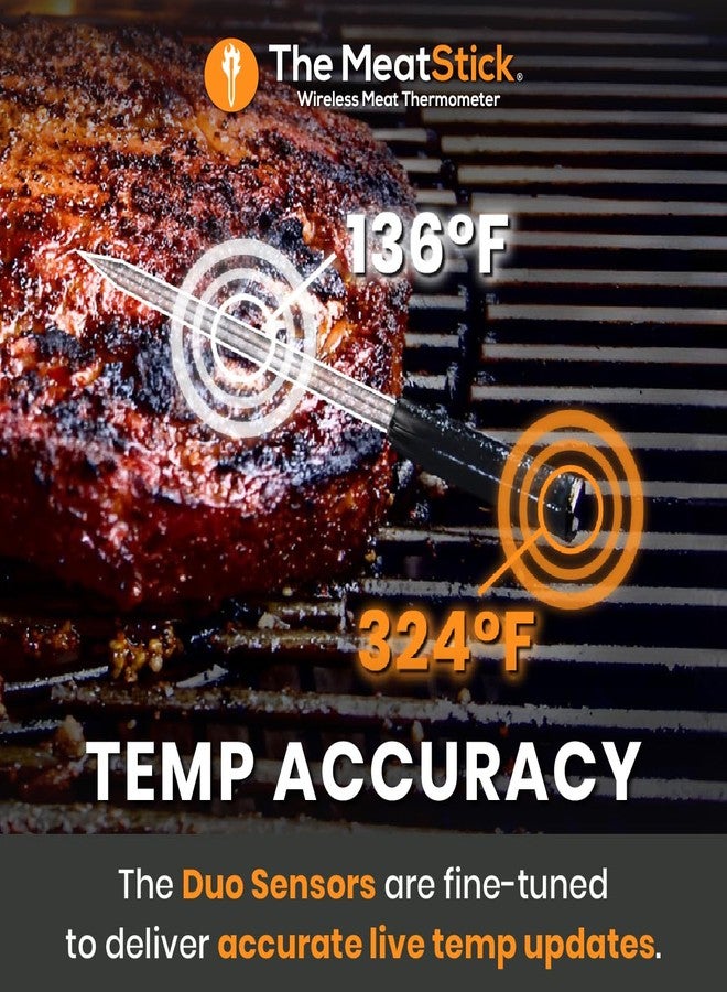 The MeatStick MeatStick Wireless Meat Thermometer for Grilling, Smoking, BBQ, Air Fryer, Deep Frying, Oven, Sous Vide - Image 5